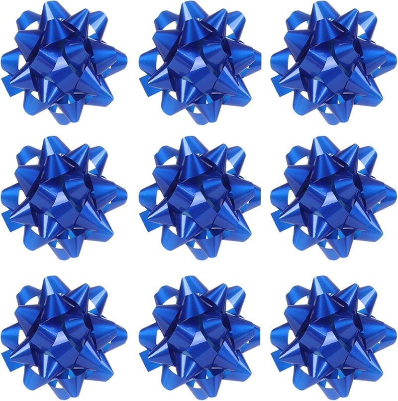 DYSHIPEN 24 Large Gift Bows,3.5 inches, Bows for Gift Wrapping and Presents,Christmas Bows,for Parties, Birthdays, Weddings or Other Holidays. (Dark Blue) - Image 1